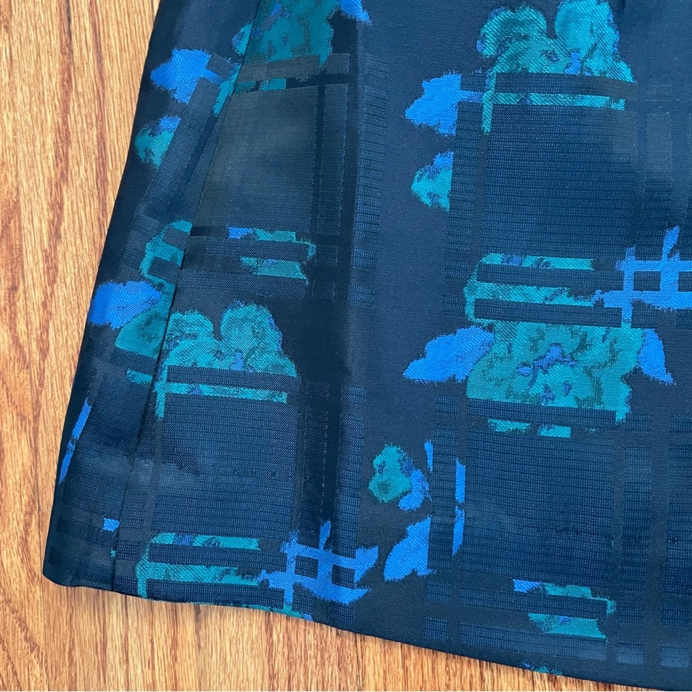 J. Crew Plaid Jacquard Holiday Metallic A line Skirt size 0 - Picture 5 of 13